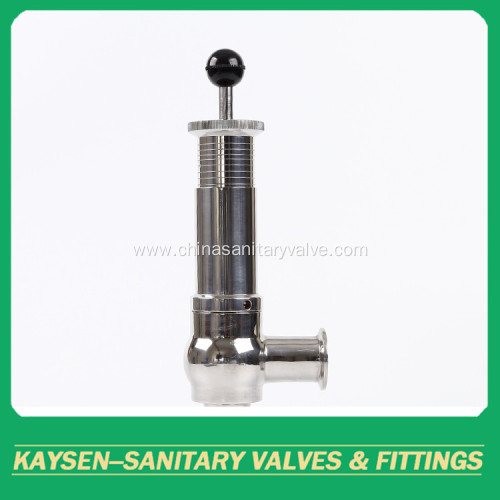 Sanitary pressure relieve safety valves with scale